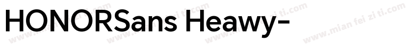 HONORSans Heawy字体转换